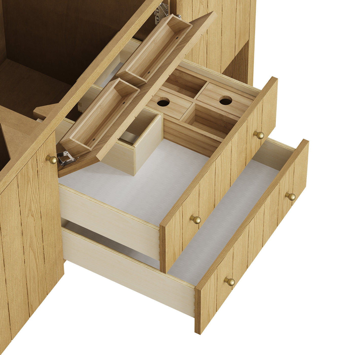 James Martin Hudson 60" Single Bathroom Vanity, Light Natural Oak, view 30