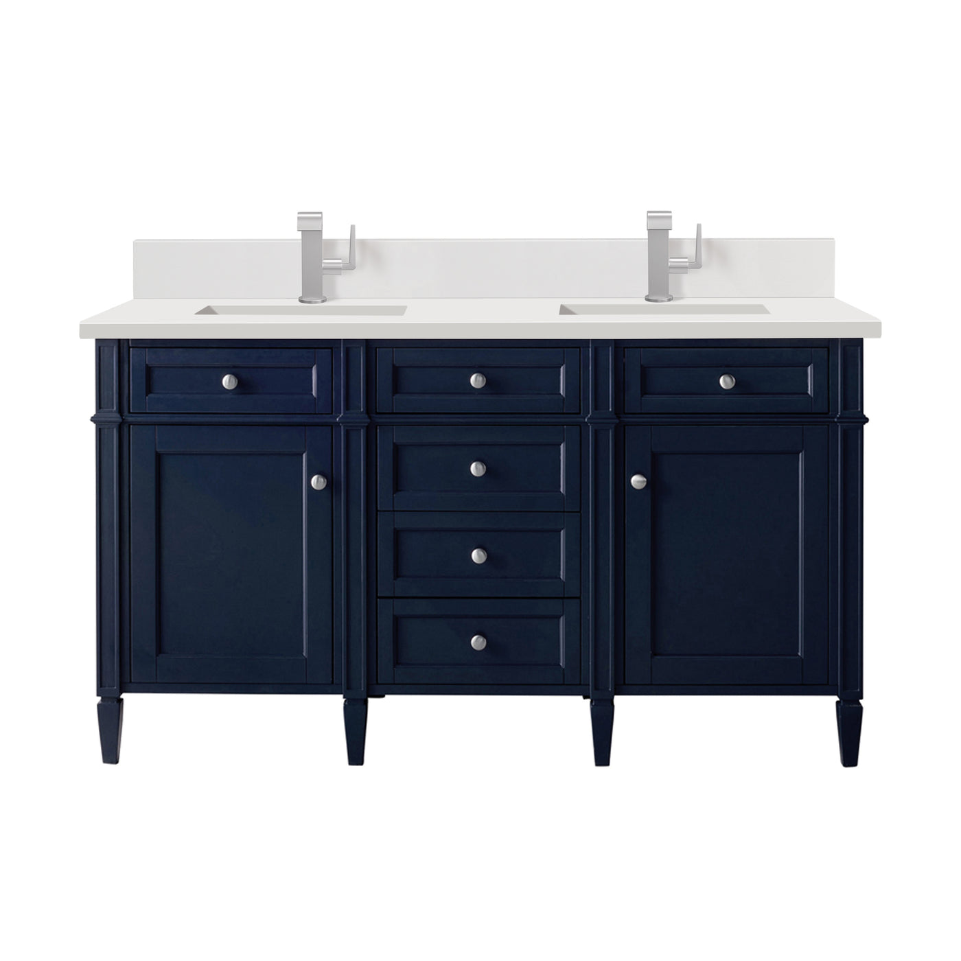 James Martin Brittany 60" Double Bathroom Vanity, Victory Blue, view 21