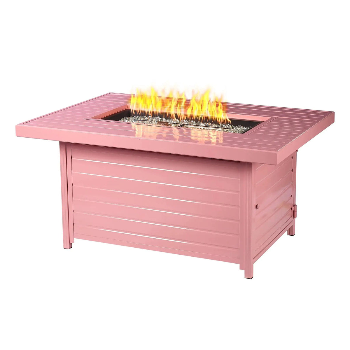 Aluminum 48-in Rectangular Propane Fire Table, Beads, Covers and Lid by Sharicks