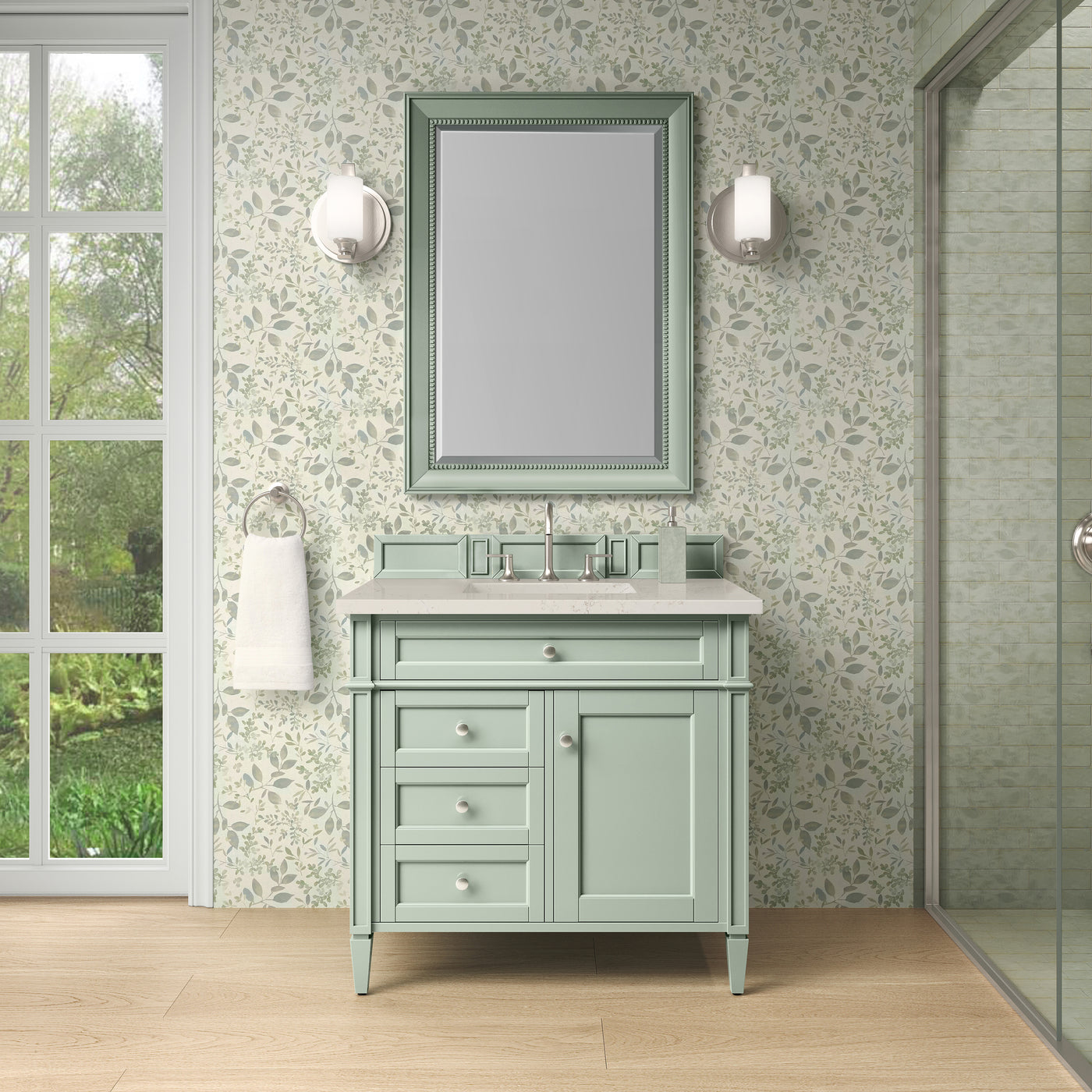 James Martin Brittany 36" Single Bathroom Vanity, Sage Green, view 33