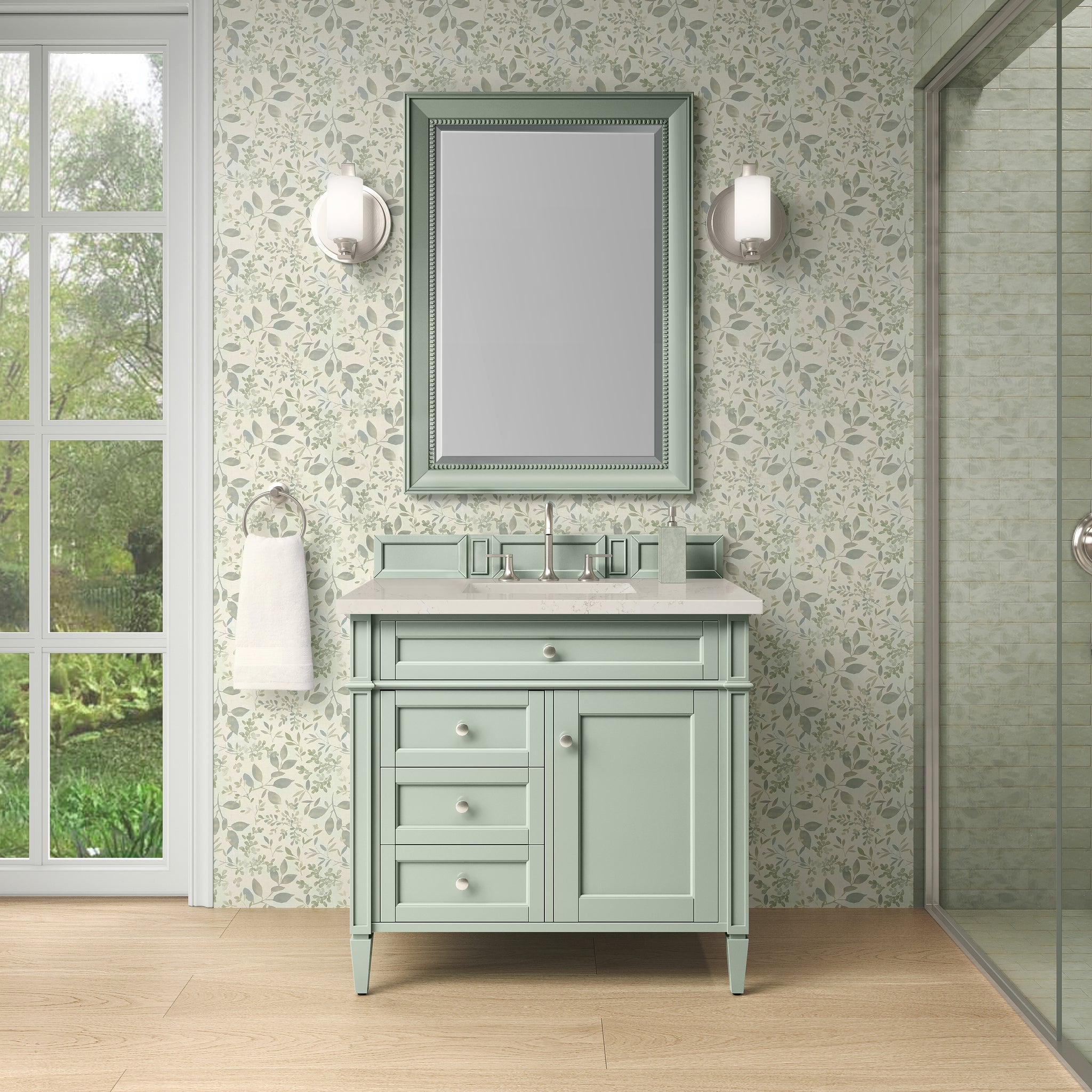 James Martin Brittany 36" Single Bathroom Vanity, Sage Green, view 33