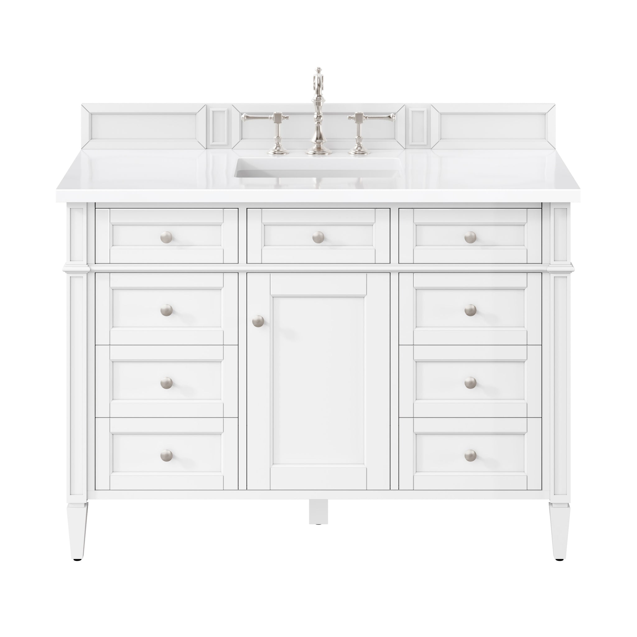 James Martin Brittany 48" Single Bathroom Vanity, Bright White, view 27