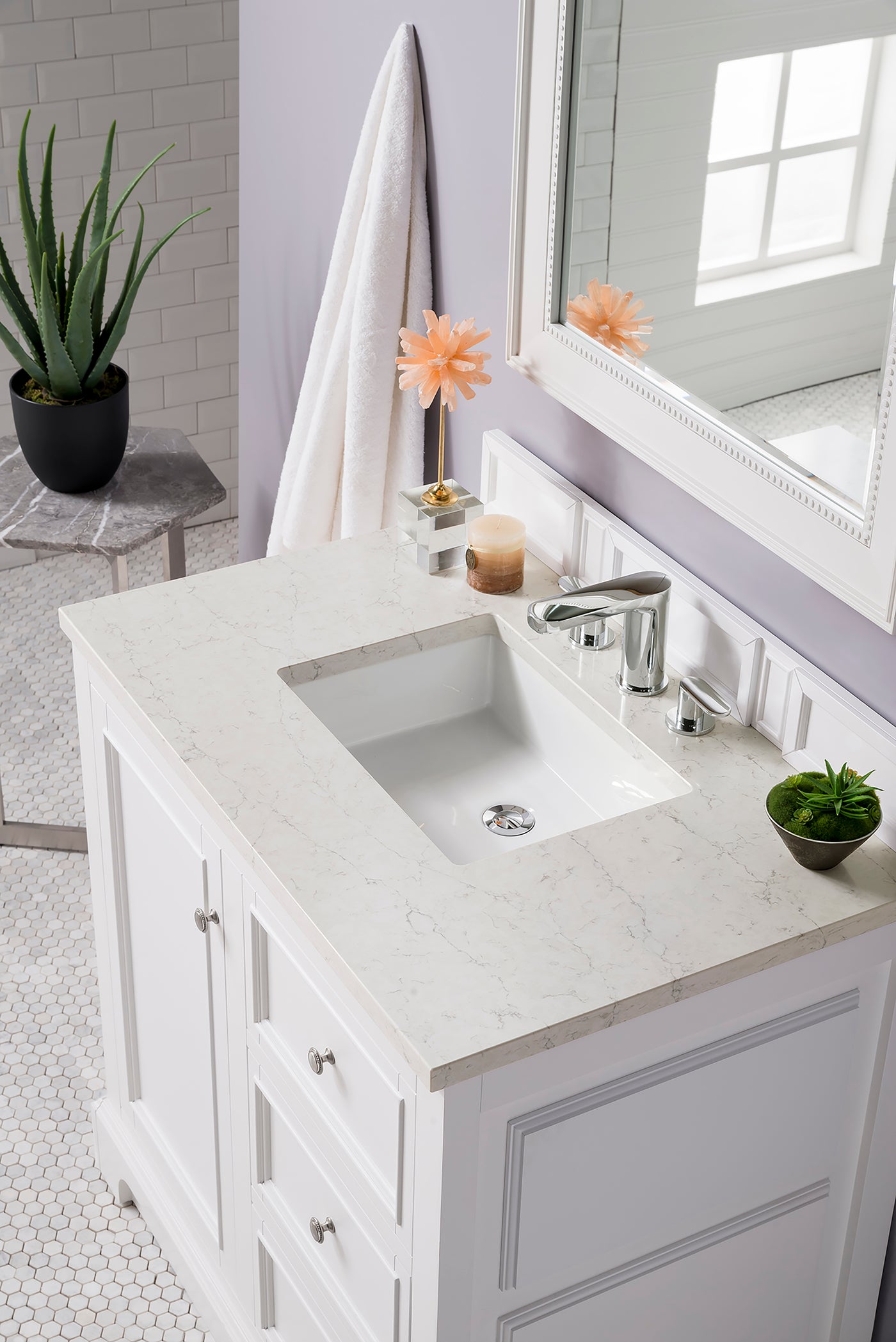 James Martin De Soto 36" Single Bathroom Vanity, Bright White, view 40