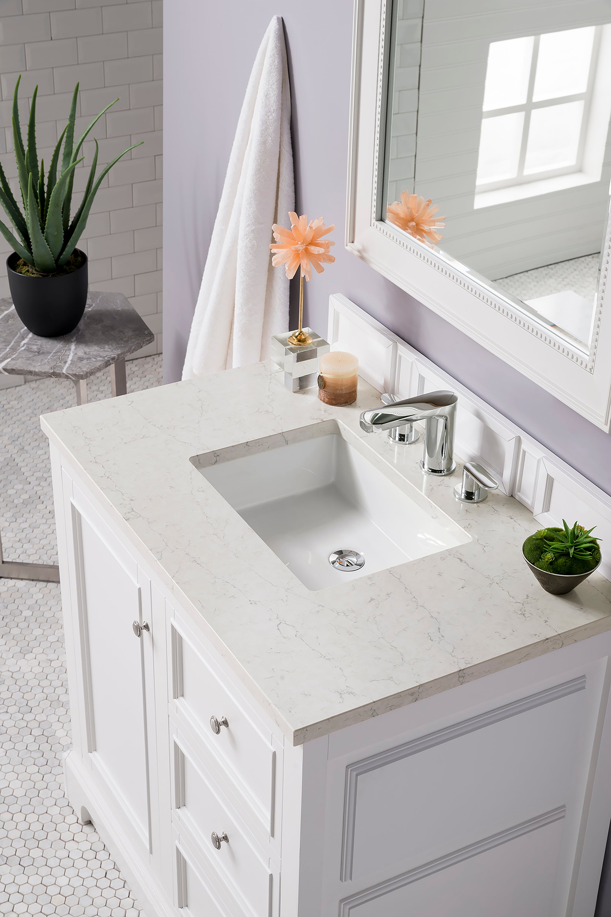 James Martin De Soto 36" Single Bathroom Vanity, Bright White, view 40