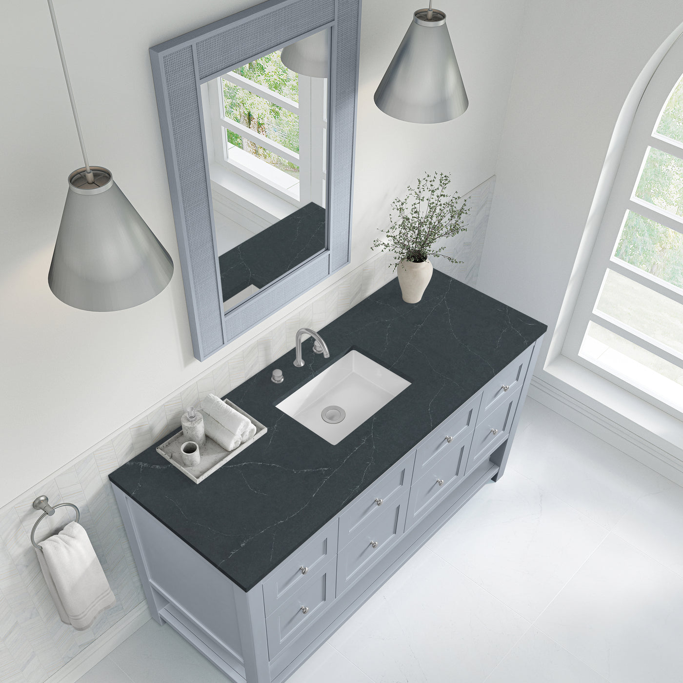 James Martin Breckenridge 60" Single Bathroom Vanity, Serenity Blue, view 35