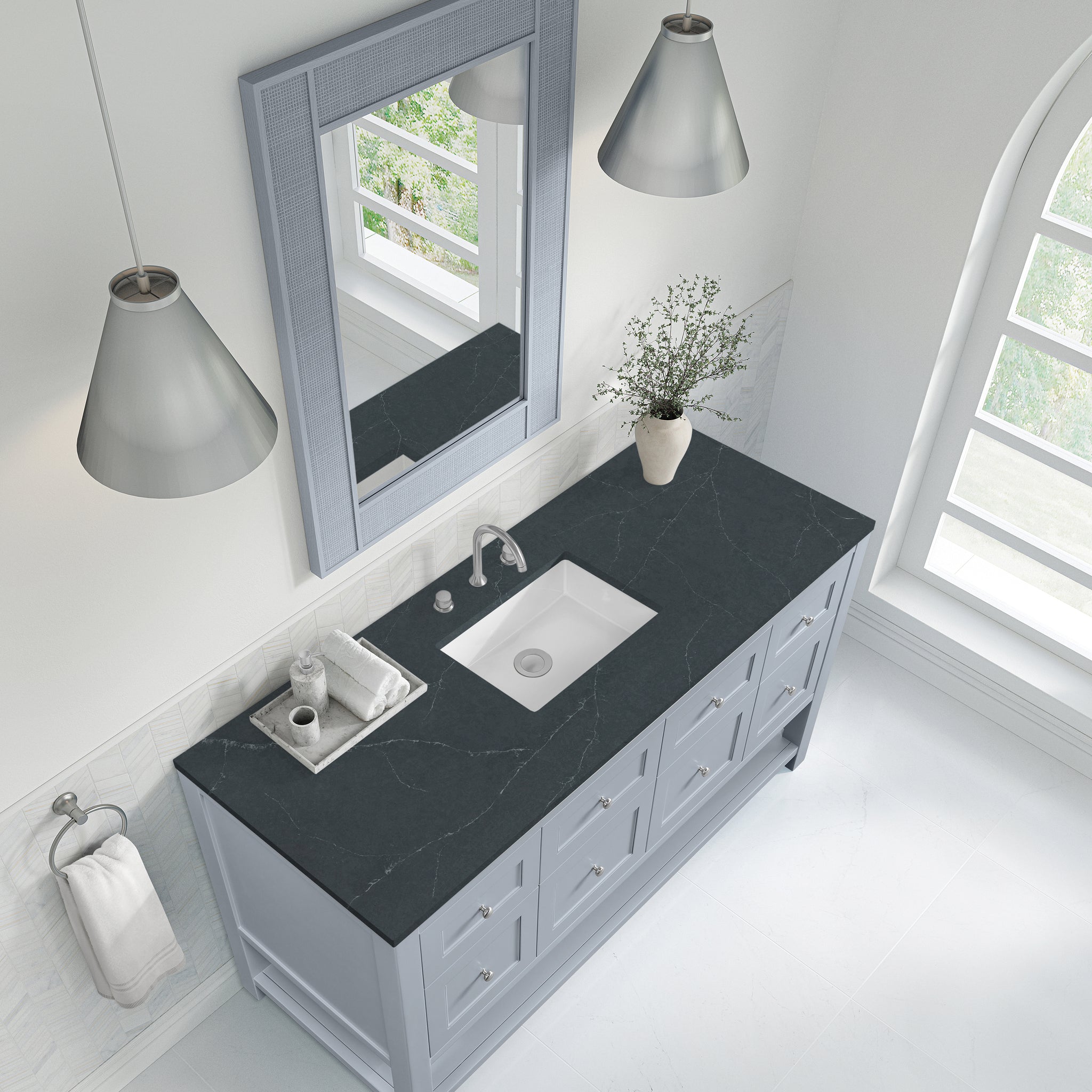 James Martin Breckenridge 60" Single Bathroom Vanity, Serenity Blue, view 35