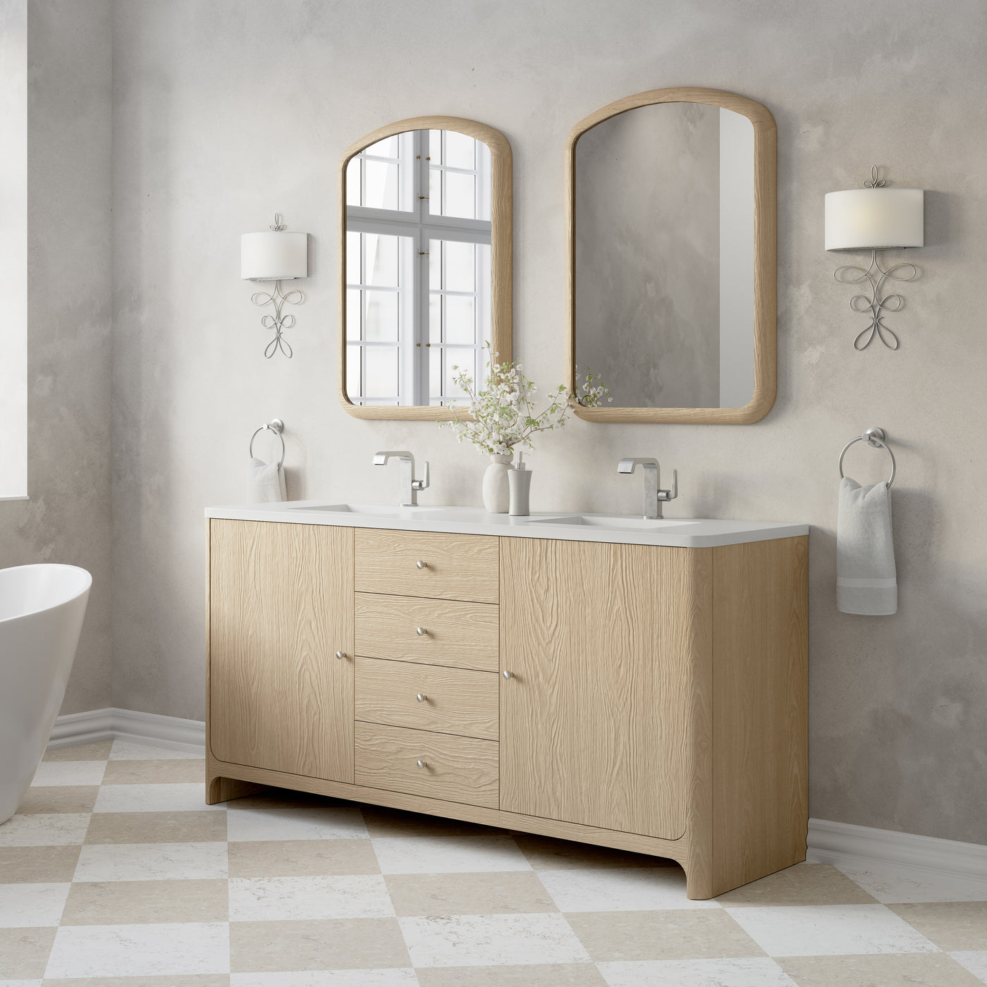 James Martin Gracyn 72" Double Bathroom Vanity, Coastal Driftwood, view 19
