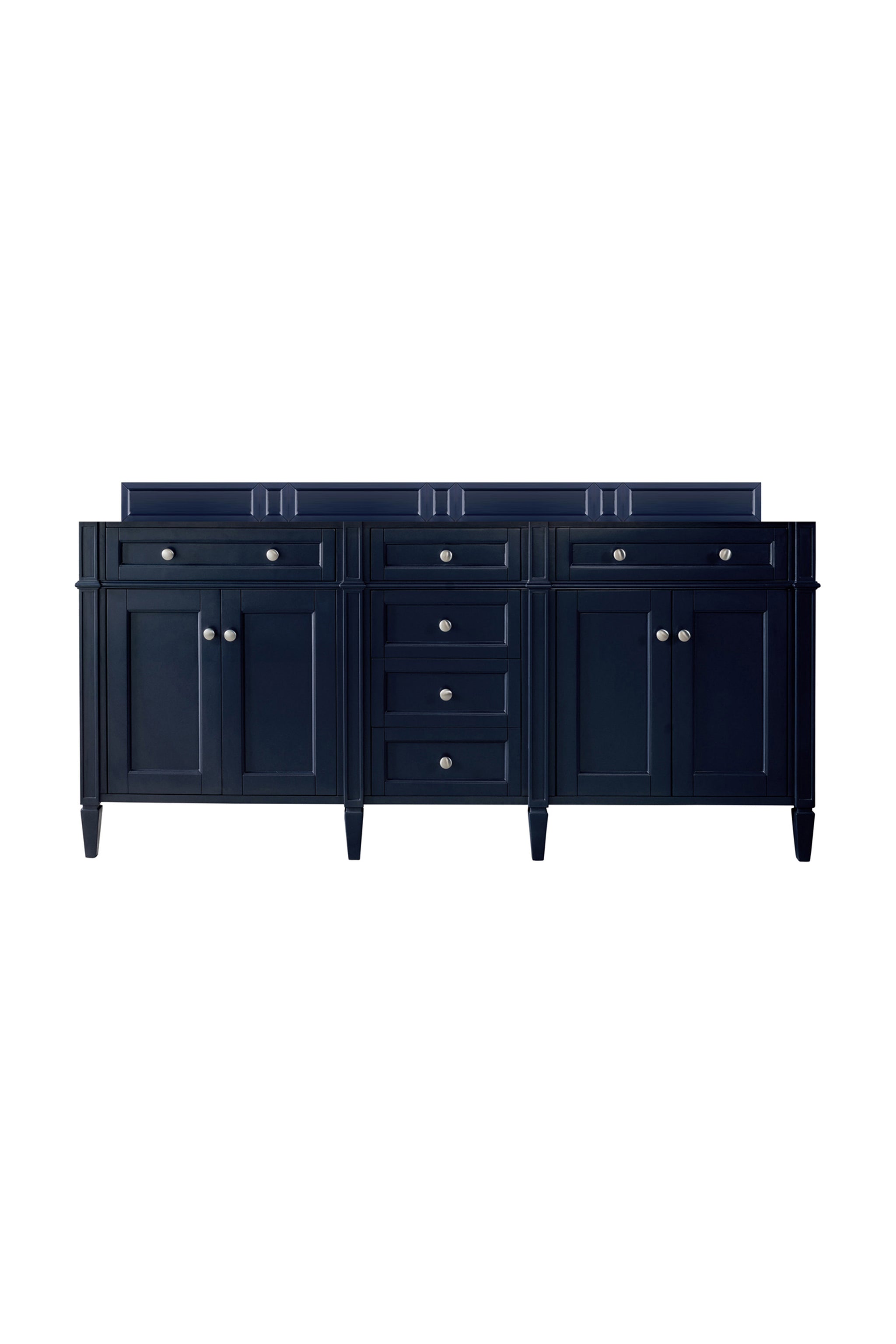 James Martin Brittany 72" Double Bathroom Vanity, Victory Blue, cabinet without a countertop