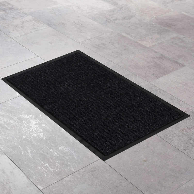 Basic Outdoor Mat, Black by Boutique Rugs