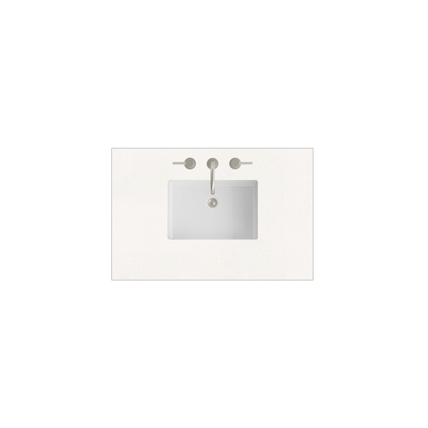 James Martin 36" Single Vanity Top with White Zeus countertop