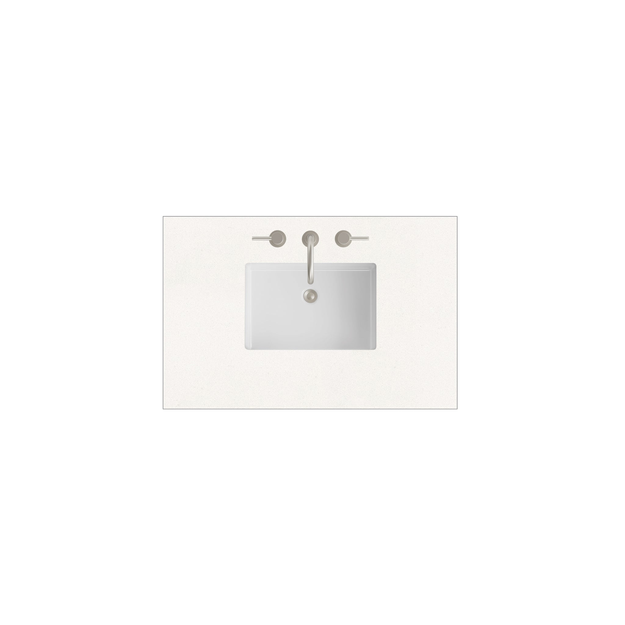 James Martin 36" Single Vanity Top with White Zeus countertop
