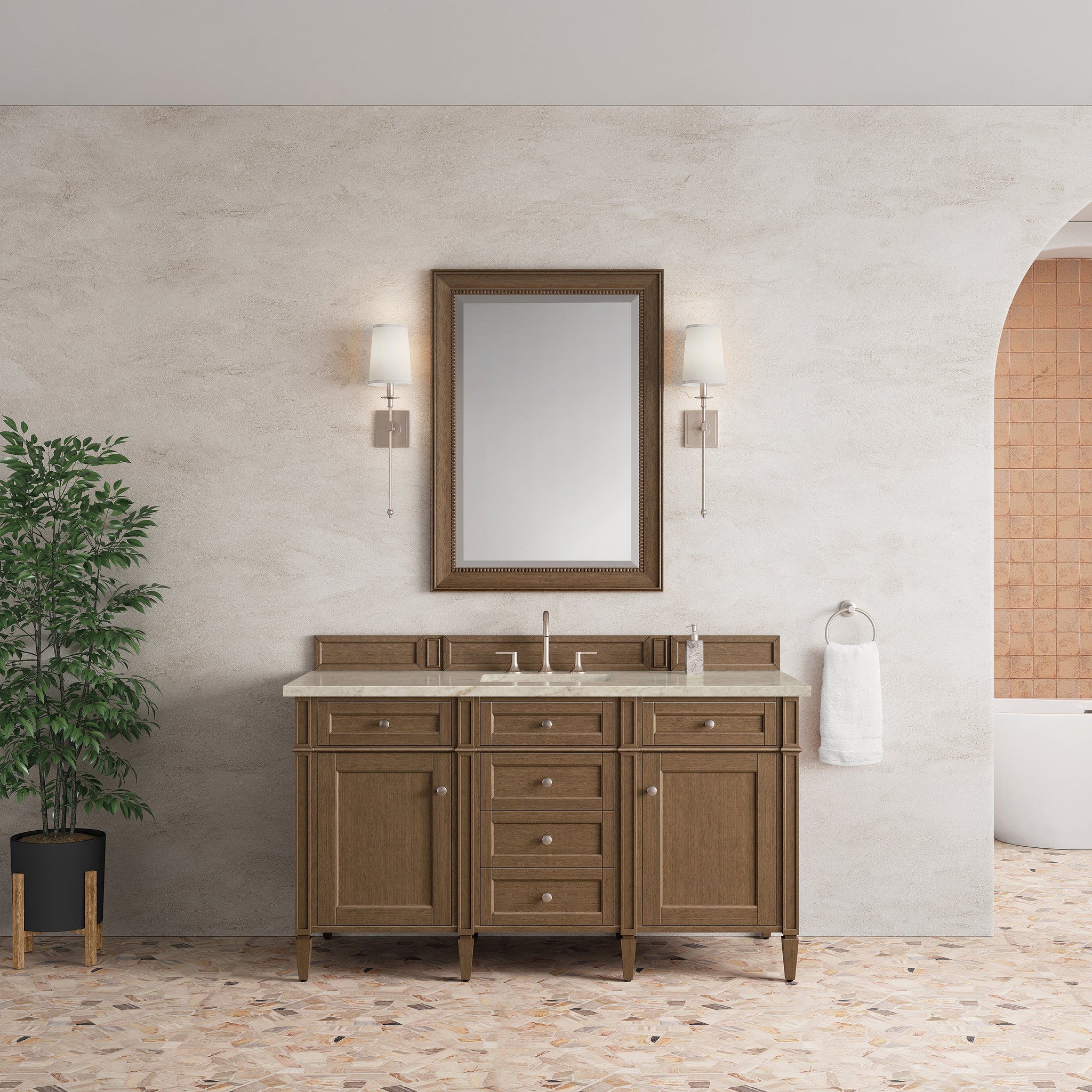 James Martin Brittany 60" Single Bathroom Vanity, Saddle Brown, view 39