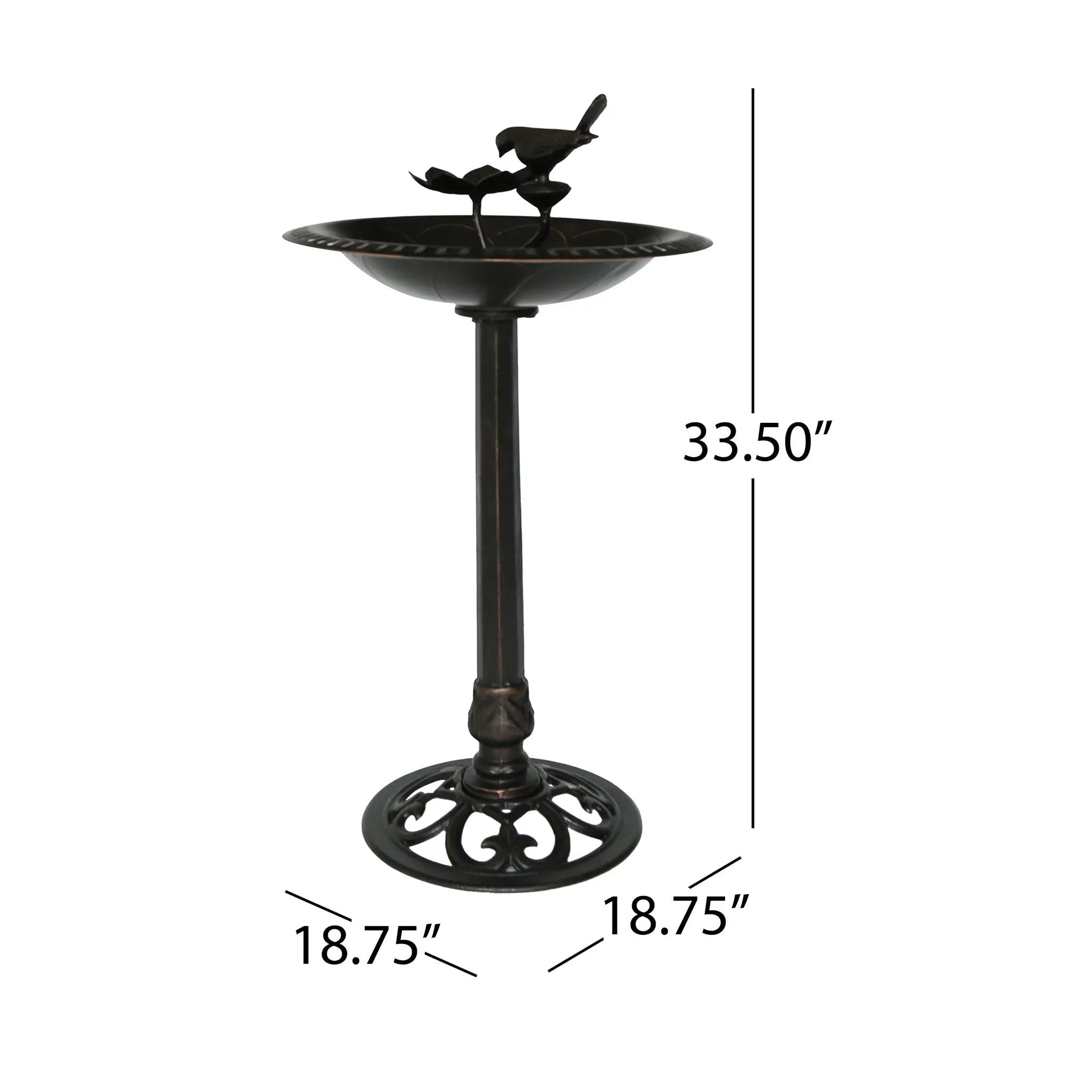 Outdoor Aluminum and Iron Bird Bath by HouseOfZazla