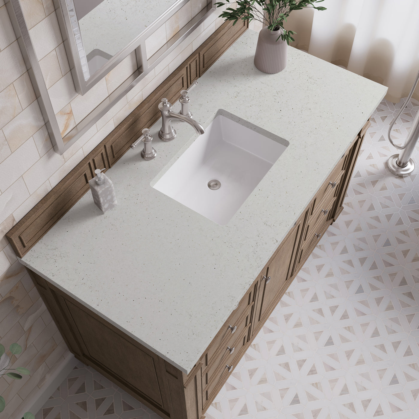 James Martin Bristol 48" Single Bathroom Vanity, Whitewashed Walnut, view 29