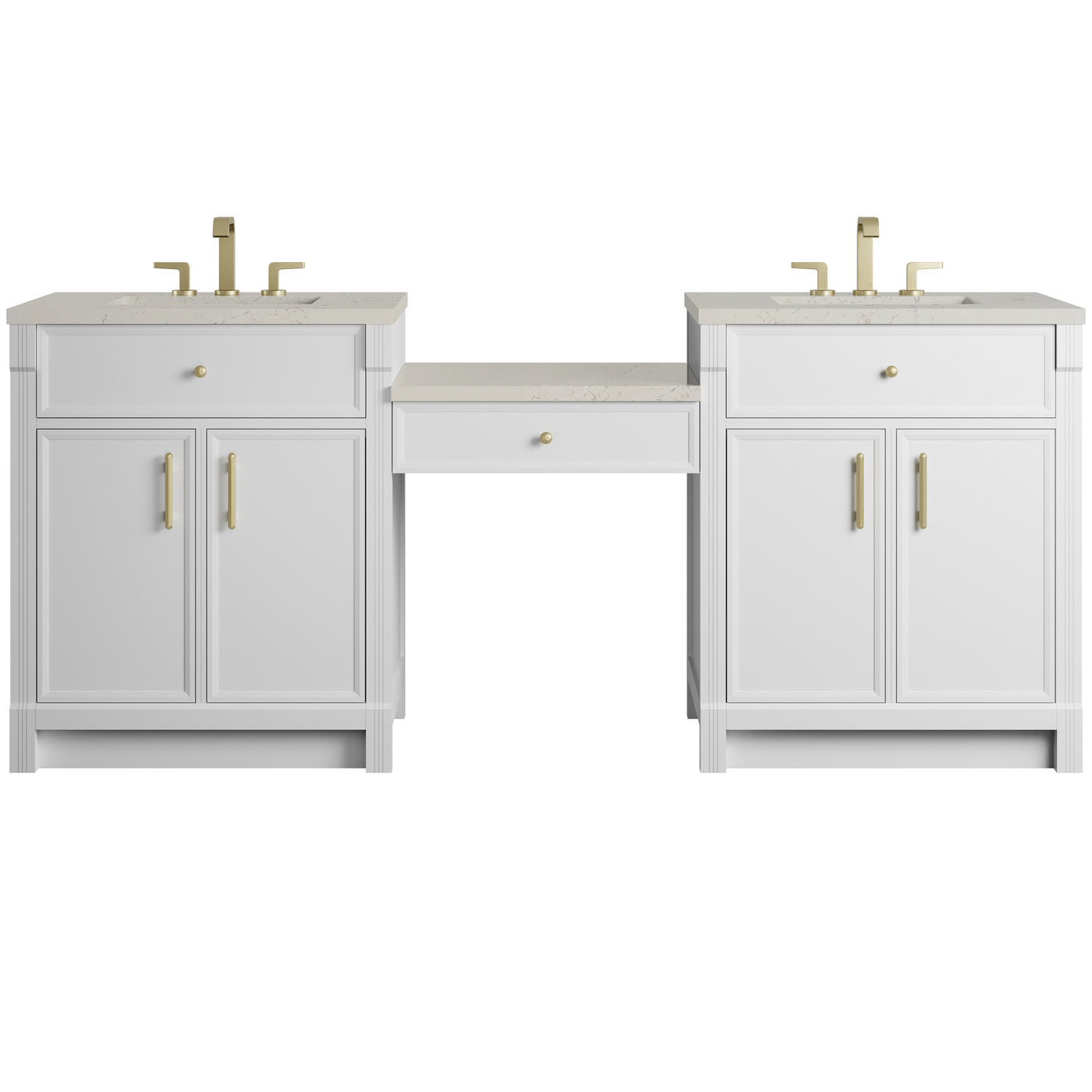 James Martin Bellshire 84" Double Bathroom Vanity, Bright White, view 35