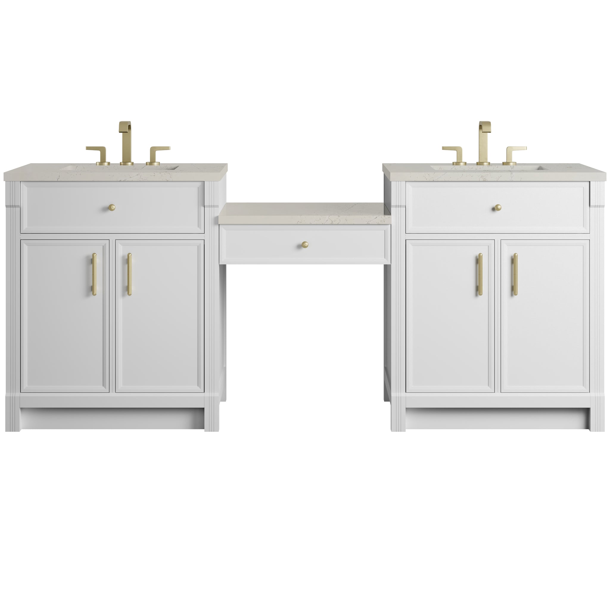 James Martin Bellshire 84" Double Bathroom Vanity, Bright White, view 35