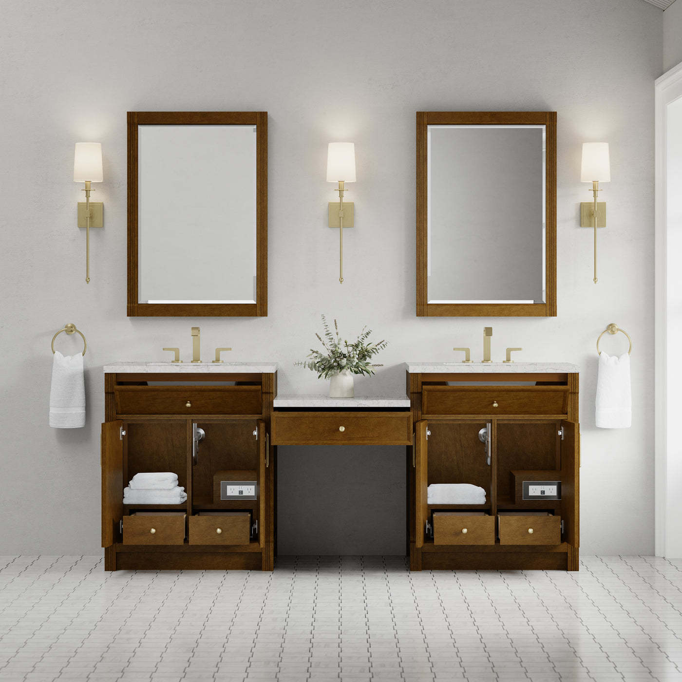 James Martin Bellshire 84" Double Bathroom Vanity, Honey Oak, view 32