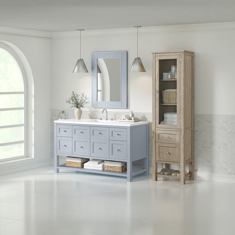 James Martin Breckenridge Linen Cabinet, Whitewashed Oak, view 7