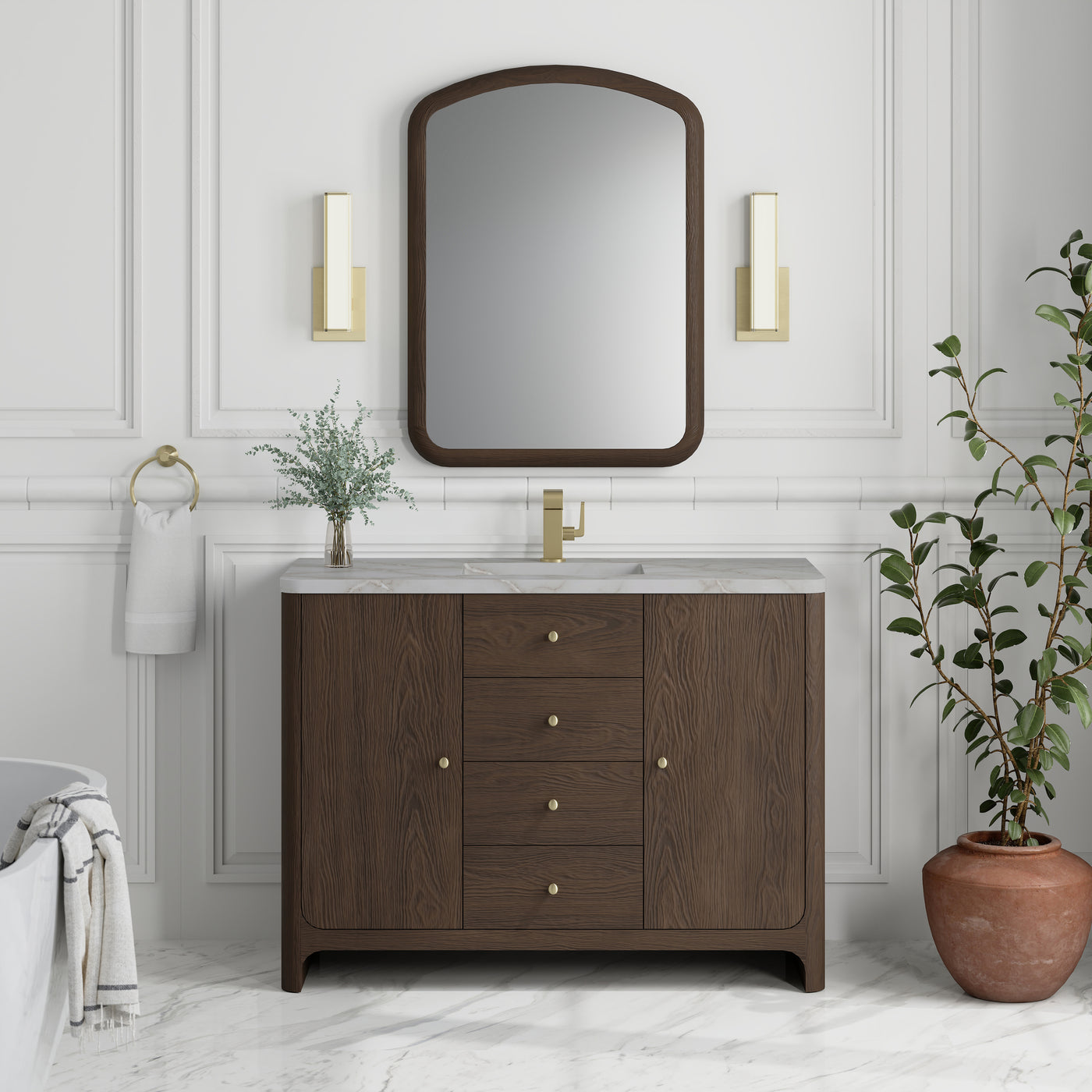James Martin Gracyn 48" Single Bathroom Vanity, Sable, view 40