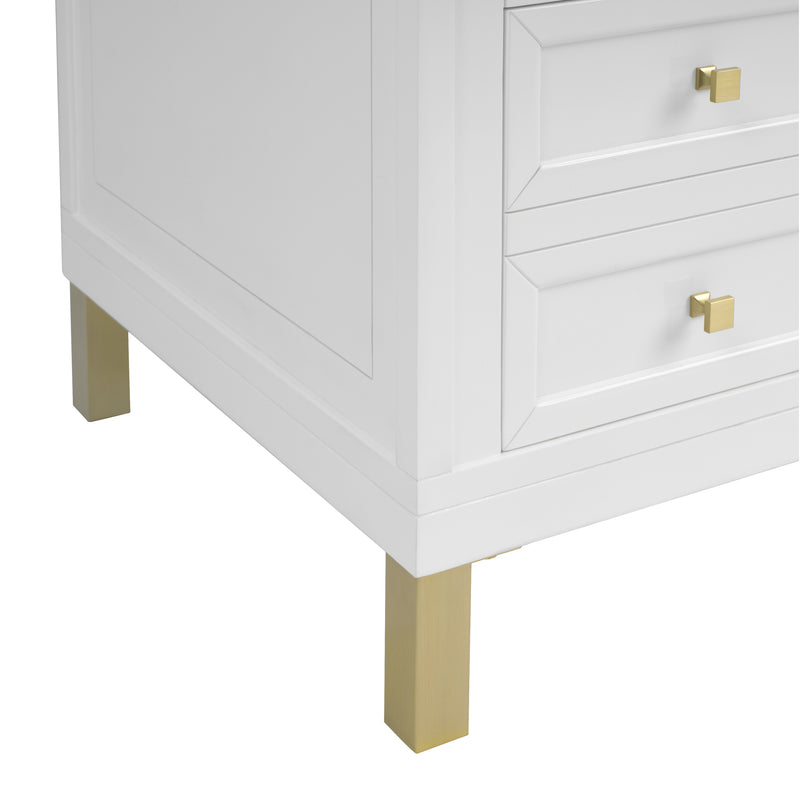 James Martin Chicago 60" Double Vanity Cabinet, Glossy White, view 10