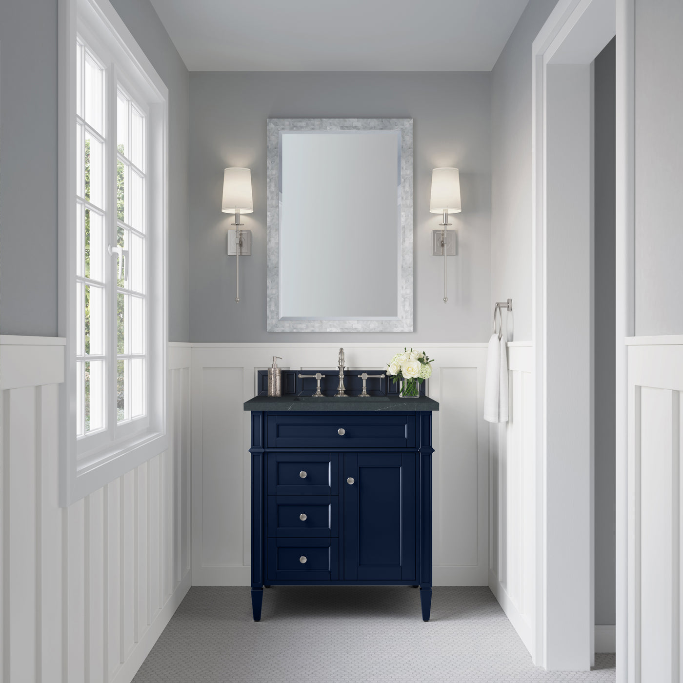 James Martin Brittany 30" Single Bathroom Vanity, Victory Blue, view 21