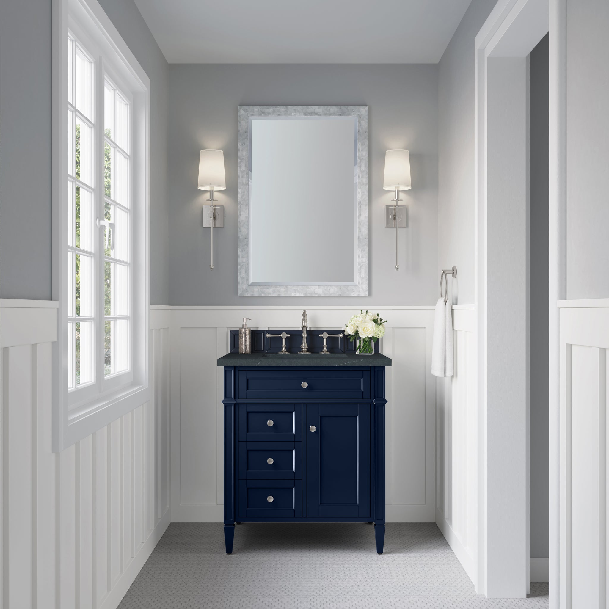James Martin Brittany 30" Single Bathroom Vanity, Victory Blue, view 21