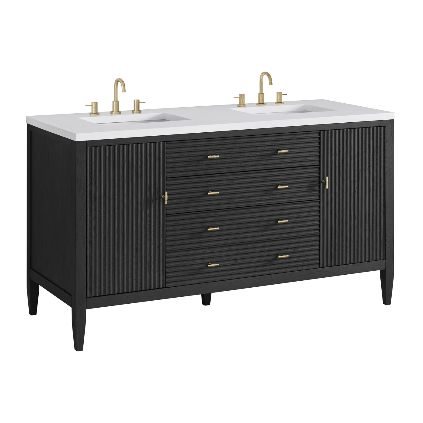 James Martin Myrrin 60" Double Bathroom Vanity, Carbon Oak, view 31