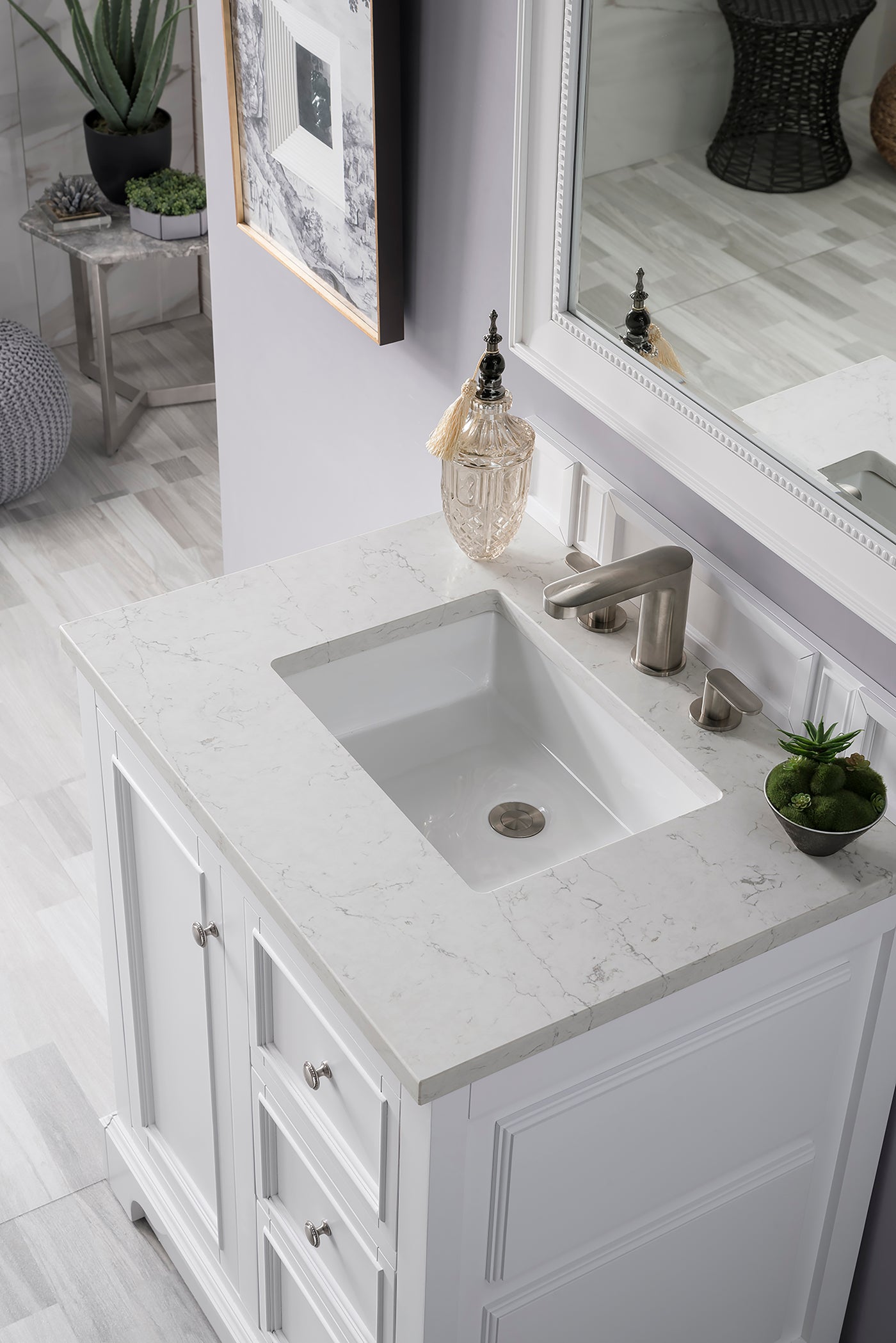James Martin De Soto 30" Single Bathroom Vanity, Bright White, view 38