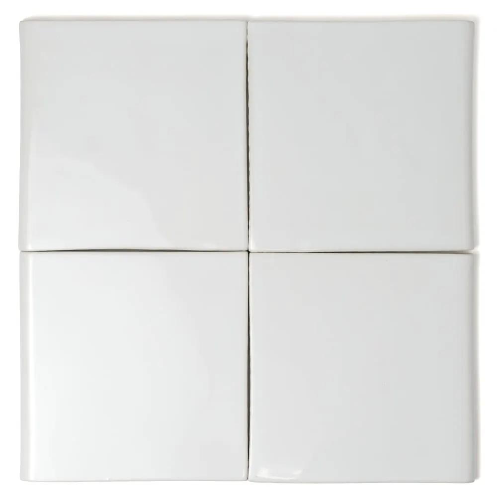 Palace Blanc Glossy Bullnose Ceramic Moldings 6x6 closeup 5