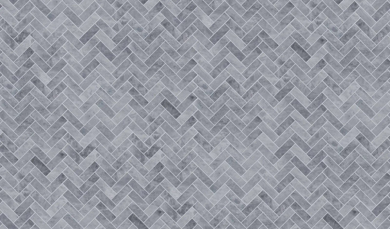 Charme Evo Pearl Grey Herringbone Marble Look Porcelain Mosaics 12x12 by landmarkceramics