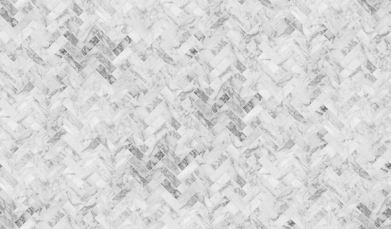 Charme Evo Renoir Plus Herringbone Marble Look Porcelain Mosaics 12x12 by landmarkceramics