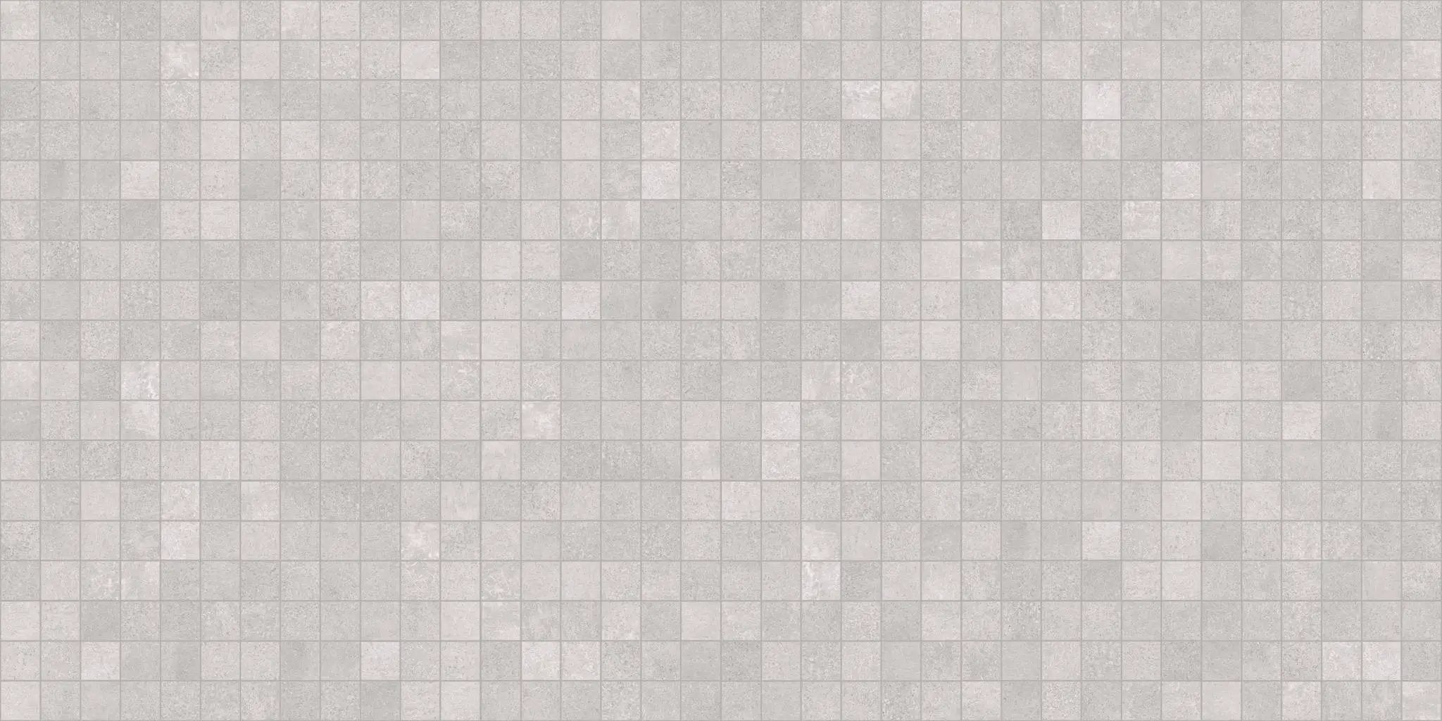 Made.in Passion Silver Mosaic A Concrete Look Porcelain Mosaics 12x12 by landmarkceramics