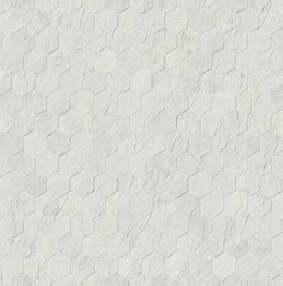 Essence Montauk White Mosaic D Slate Look Porcelain Tiles 12x12 by landmarkceramics