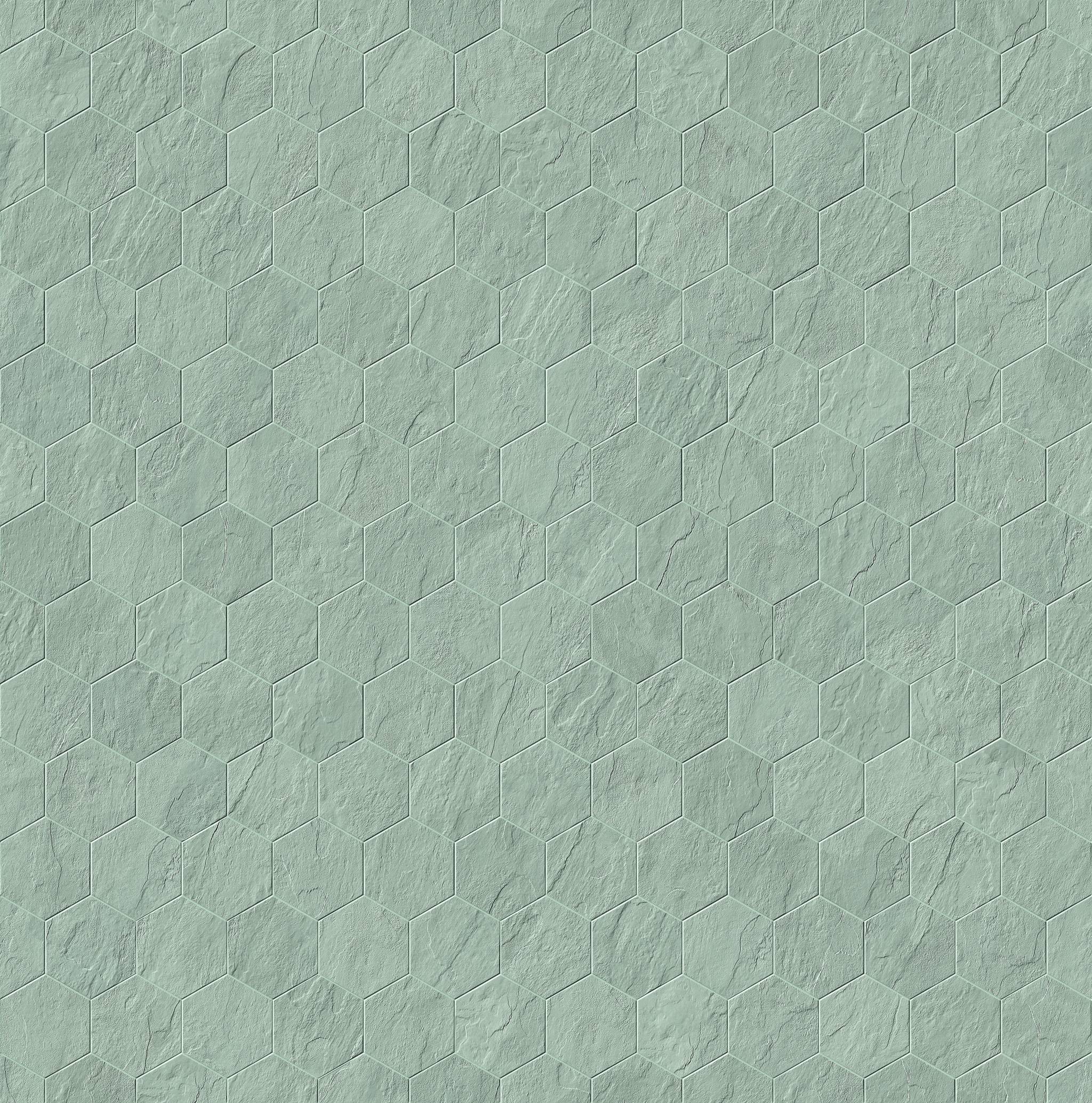 Essence Montauk Grey Mosaic D Slate Look Porcelain Tiles 12x10 by landmarkceramics