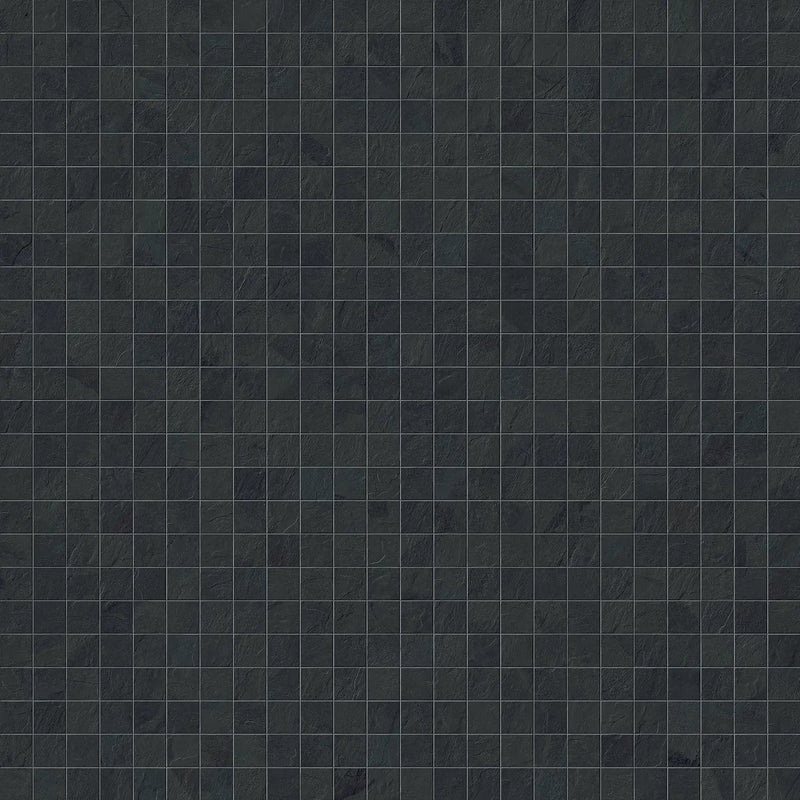 Essence Montauk Black Mosaic A Slate Look Porcelain Mosaics 12x12 by landmarkceramics
