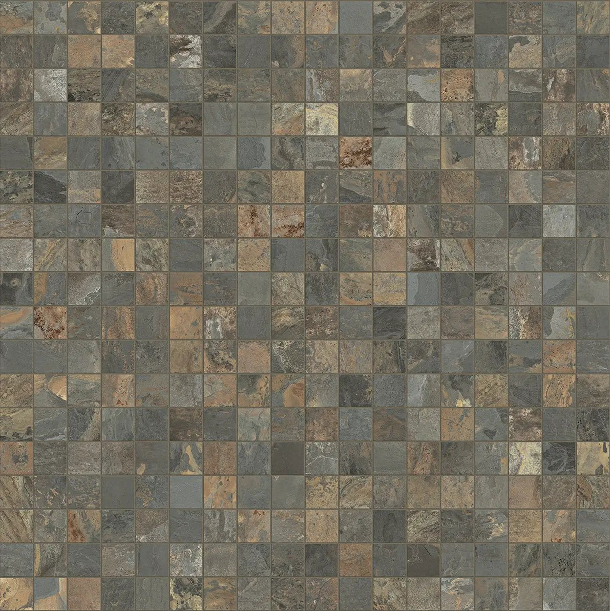 Essence California Gold Mosaic A Slate Look Porcelain Mosaics 12x12 by landmarkceramics