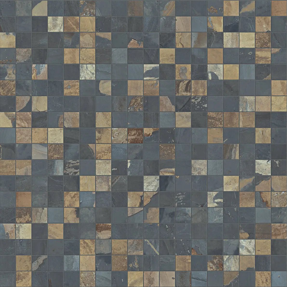 Essence Mariposa Slate Mosaic A Look Porcelain Tiles 12x12 by landmarkceramics