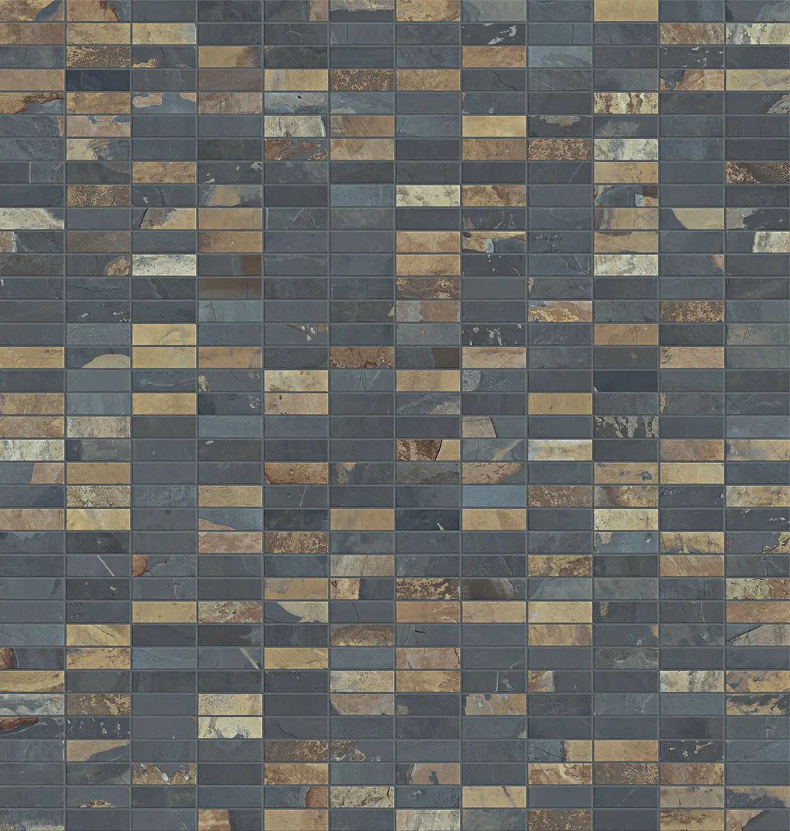 Essence Mariposa Slate Mosaic H Look Porcelain Tiles 12x12 by landmarkceramics