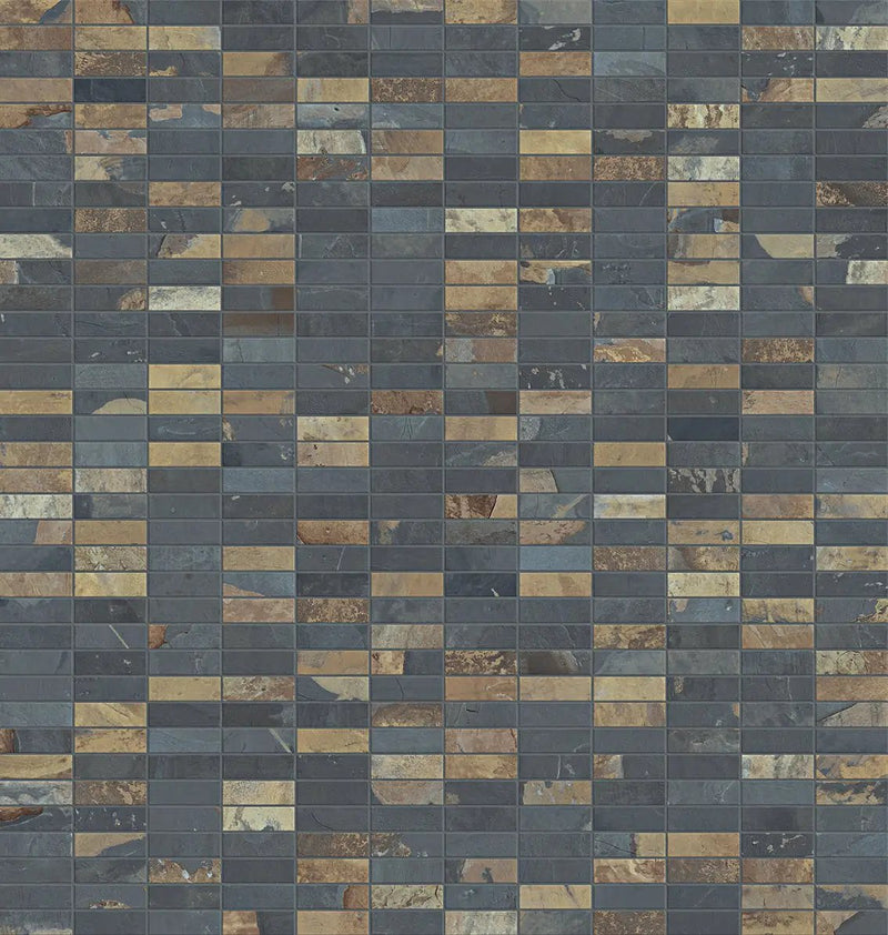 Essence Mariposa Slate Mosaic H Look Porcelain Tiles 12x12 by landmarkceramics