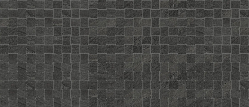 Milestone West Black Mosaic B Stone Look Porcelain Mosaics 12x12 by landmarkceramics