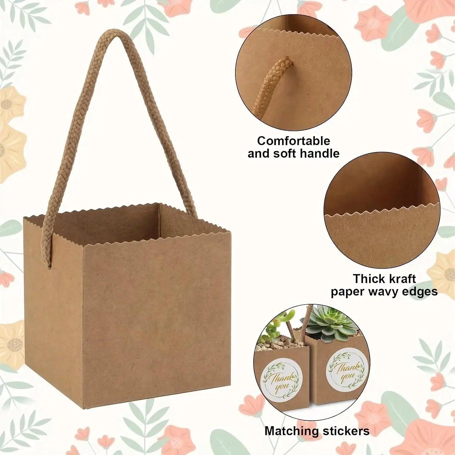 Paper Kraft Planter Bags for Plants and Gifts by House Of Avana