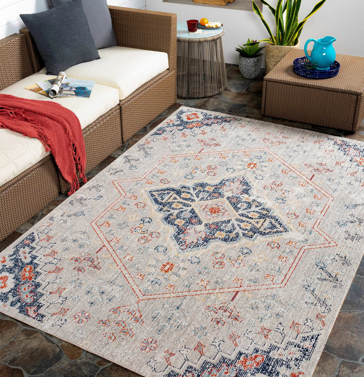 Papineauville Outdoor Area Rug - Clearance, installed in a room