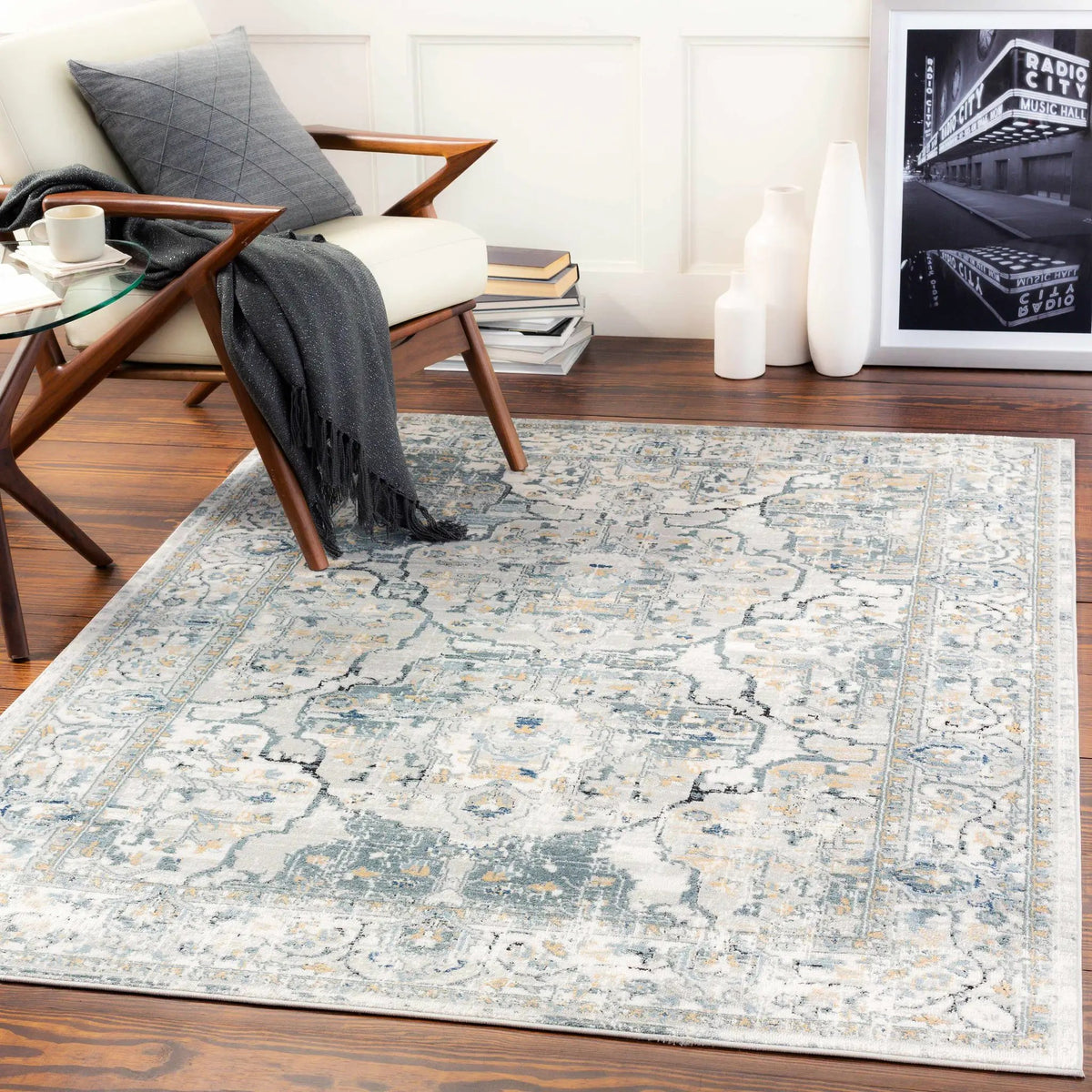 Parcoal Area Rug - Clearance, installed in a room