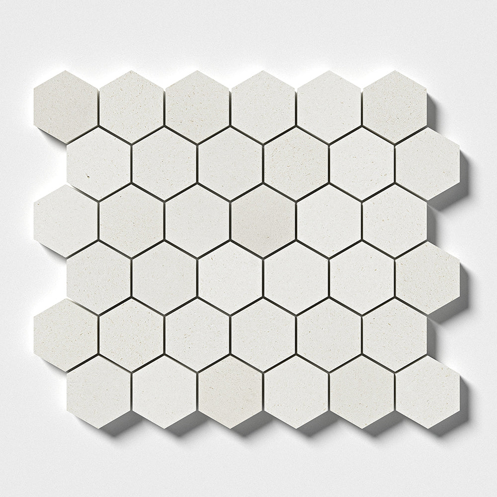 Paris Honed Hexagon Limestone Mosaics 10 3/8x12 Limestone Honed 12x12 Mosaics