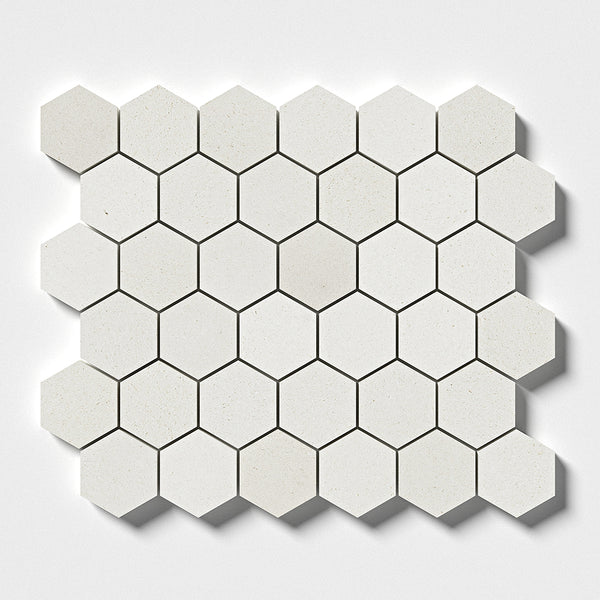 Paris Honed Hexagon Limestone Mosaics 10 3/8x12