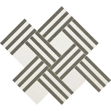 Paris Honed Maze Basket Limestone Mosaics 13 9/16x13 9/16