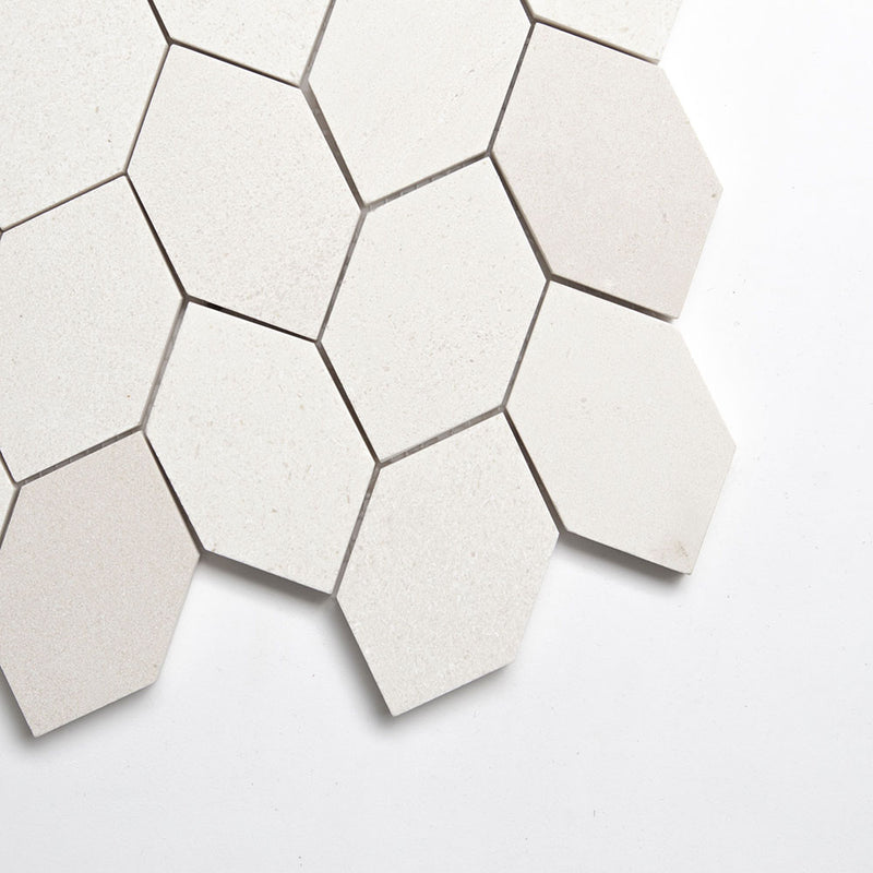 Paris Honed Picket Leaf Marble Mosaics 11 13/16x13 9/16 Marble Honed 14x14 Mosaics — 1