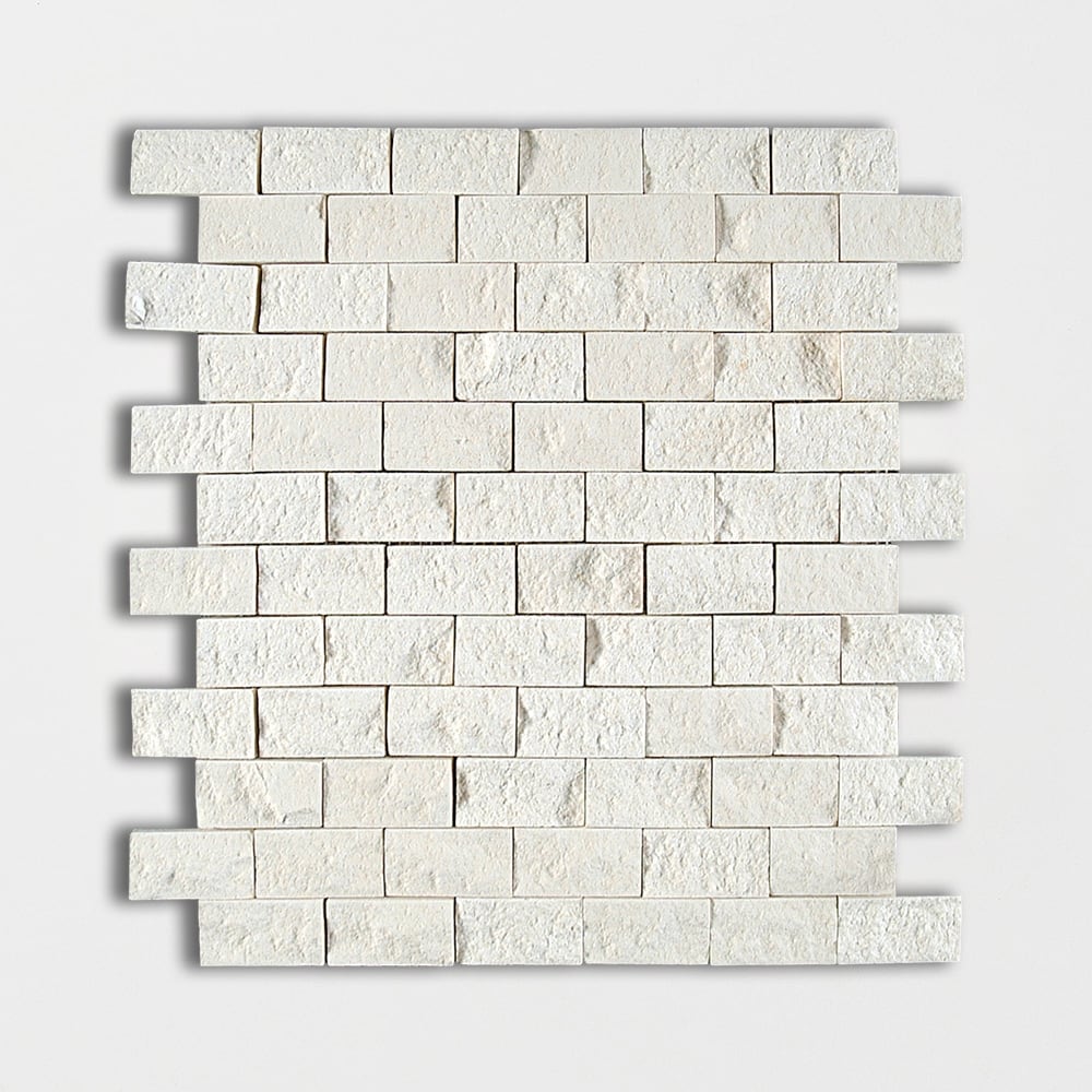 Paris Rock Face 1x2 Limestone Mosaics 12 5/8x12 5/8 Limestone Rock Face 12x12 Mosaics