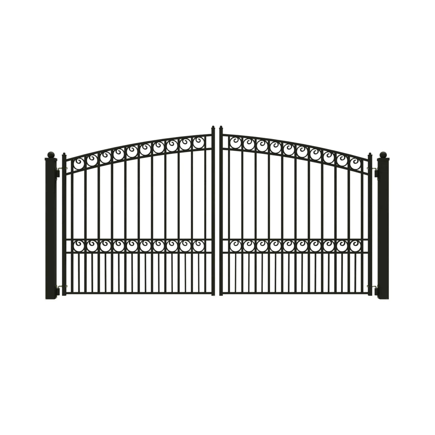 [12-18FT] Heavy-Duty Paris-Style Steel Premium Dual-Swing Driveway Gate (SAK97031) by SAKSBY WHOLESALE