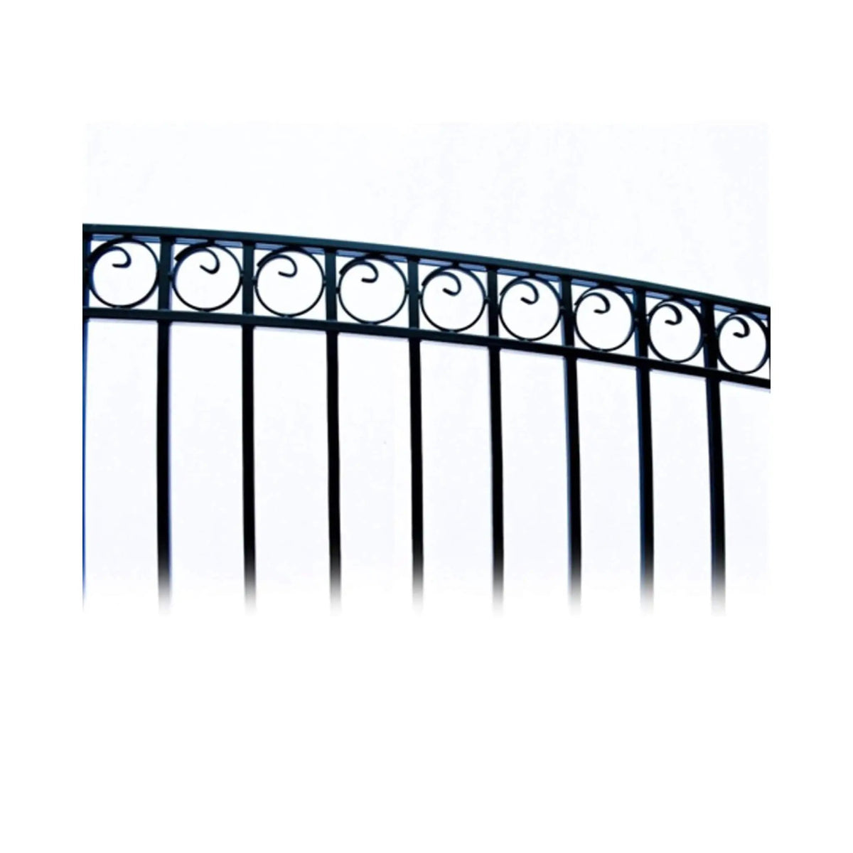 [12-18FT] Heavy-Duty Paris-Style Galvanized Steel Single-Swing Driveway Gate (SAK78643) by SAKSBY WHOLESALE